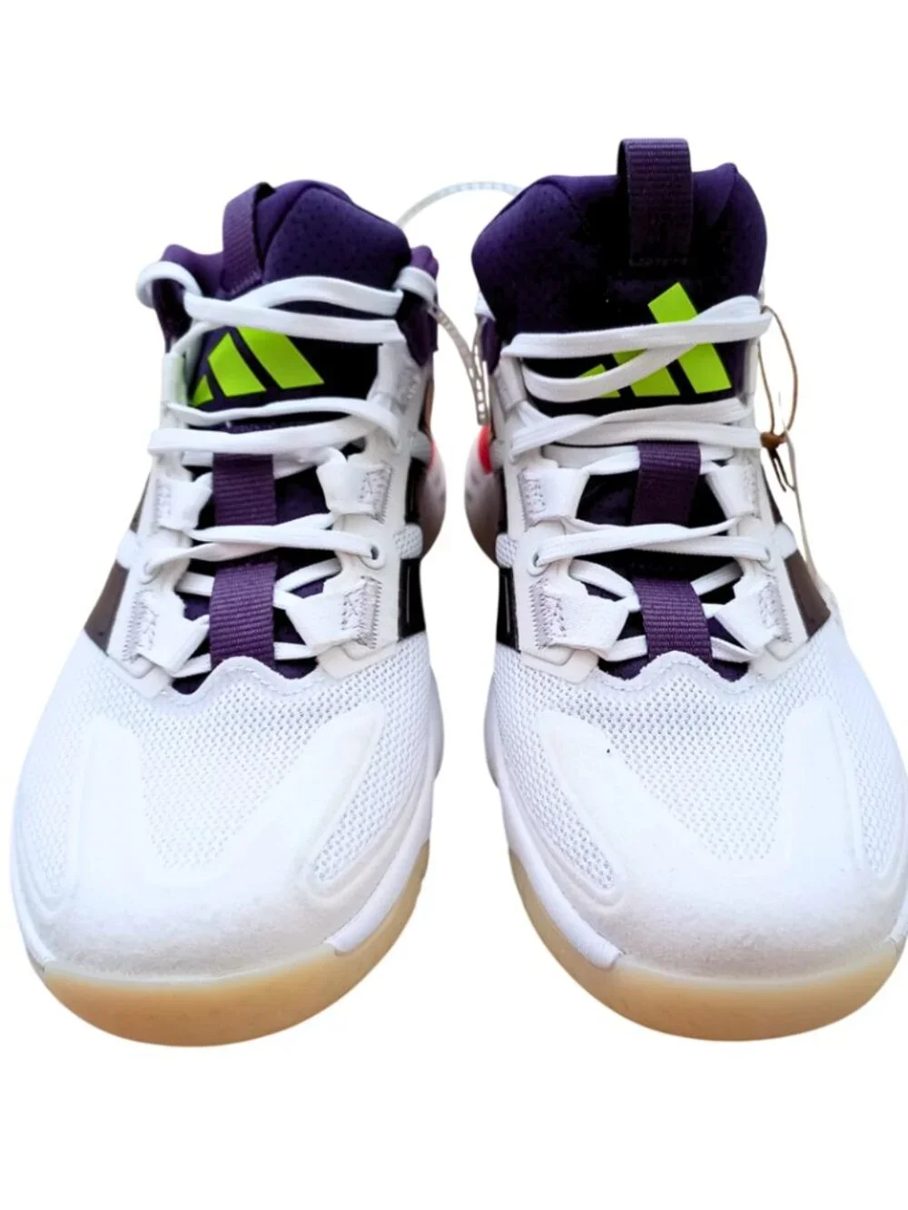 Adidas Basketball Sneakers White Purple - Men’s Size 7 / Women’s 7.5 -8 Athletic